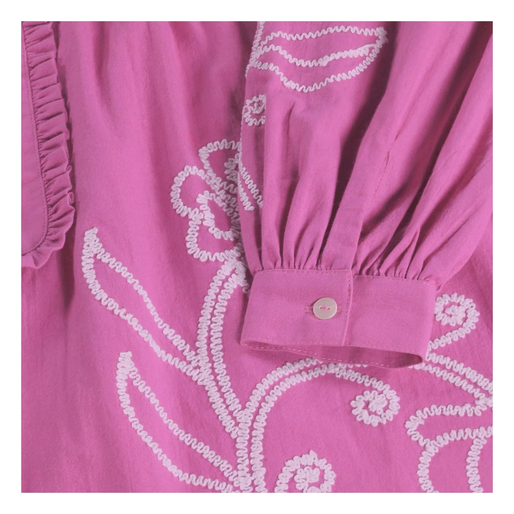 Molo - Vestido Crelo de Algodón Orgánico con Botones Estampado Floral | Morado