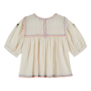 Emile et Ida - Blusa bordada | Crema
