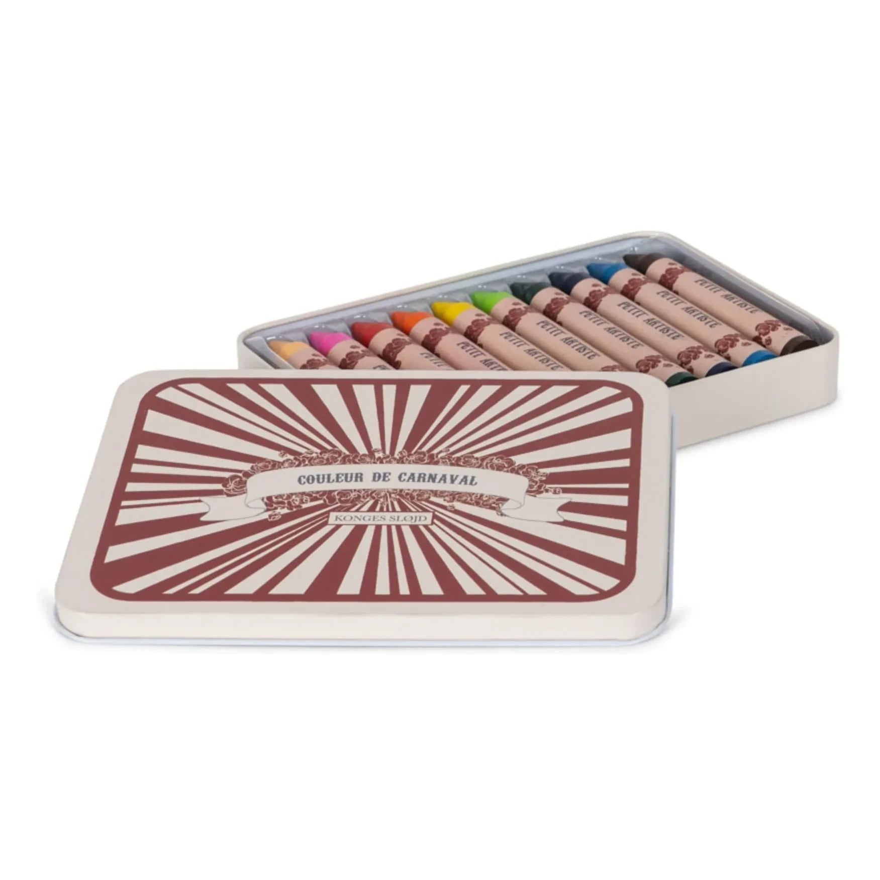 Konges Sløjd - Ceras de abeja naturales Carnaval - Caja de 10 | Rojo