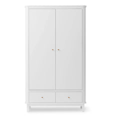 Oliver Furniture - Armario de abedul de 2 puertas | Blanco