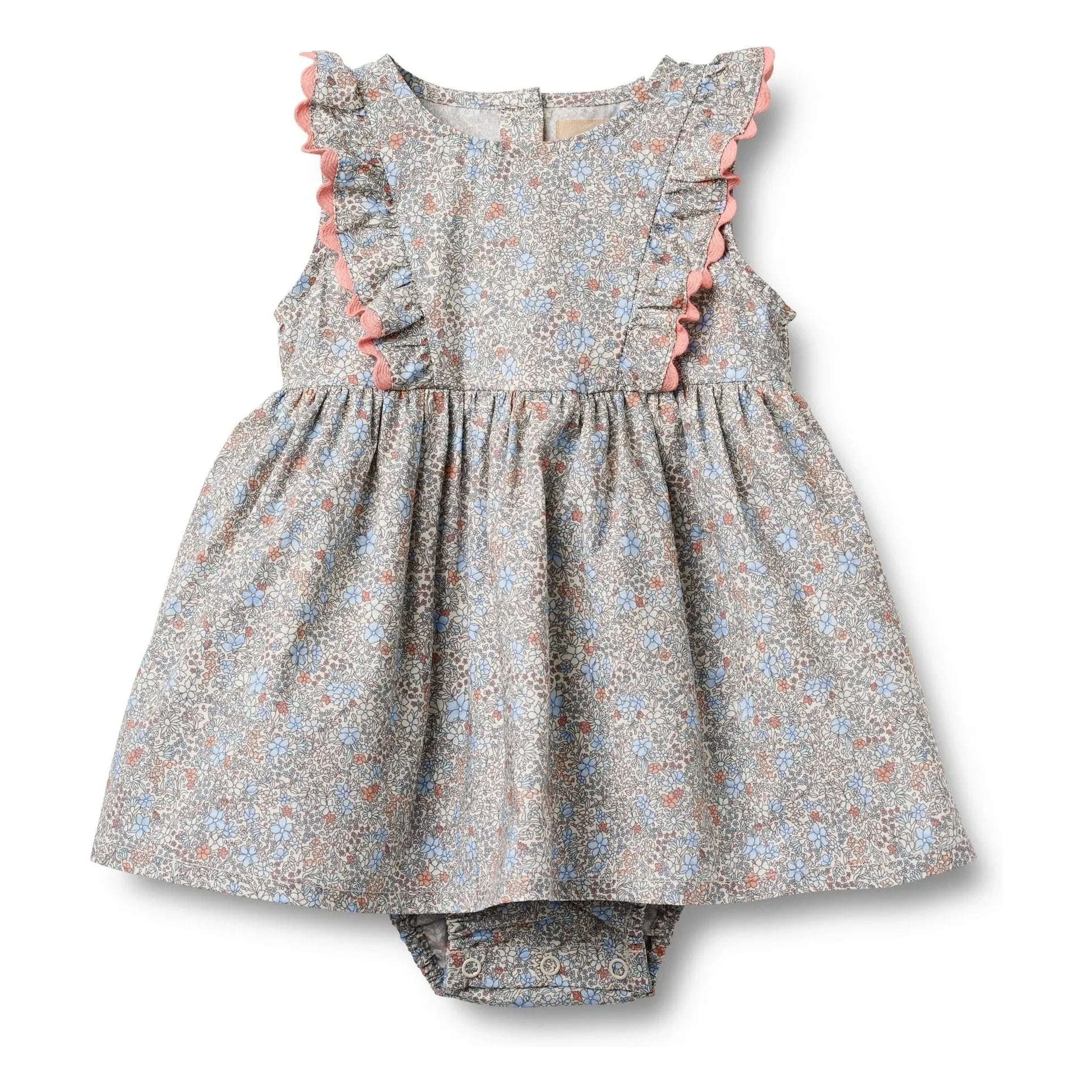 Wheat - Vestido Safia estampado con bies | Azul claro