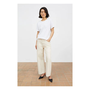Skall Studio - Crop Taylor Organik Pamuk Kot Pantolon | Ecru