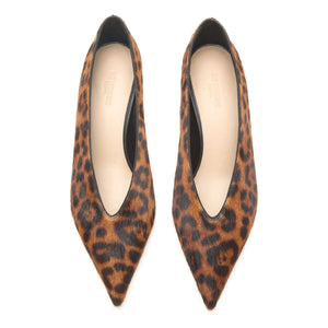 Le Monde Beryl - Zapatillas de Leopardo de Piel de Becerro | Marrón