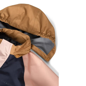 Liewood - Pedia Conjunto de impermeable de fibra reciclada con bloques de color | Rosa
