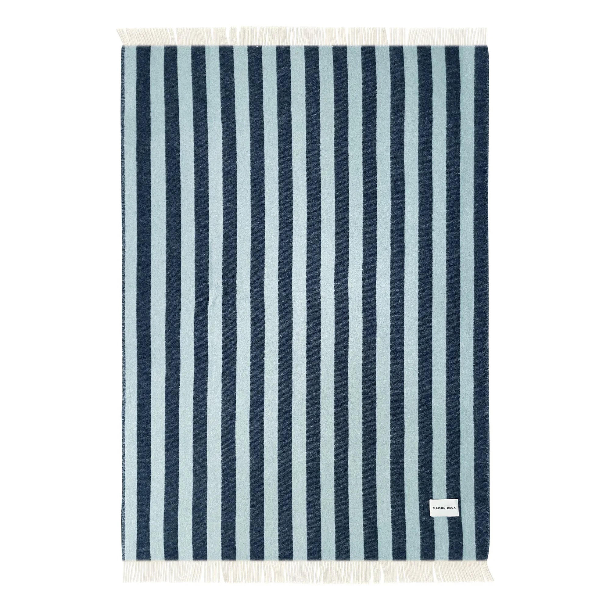Maison Deux - Manta de lana Candy Wrap | Azul marino