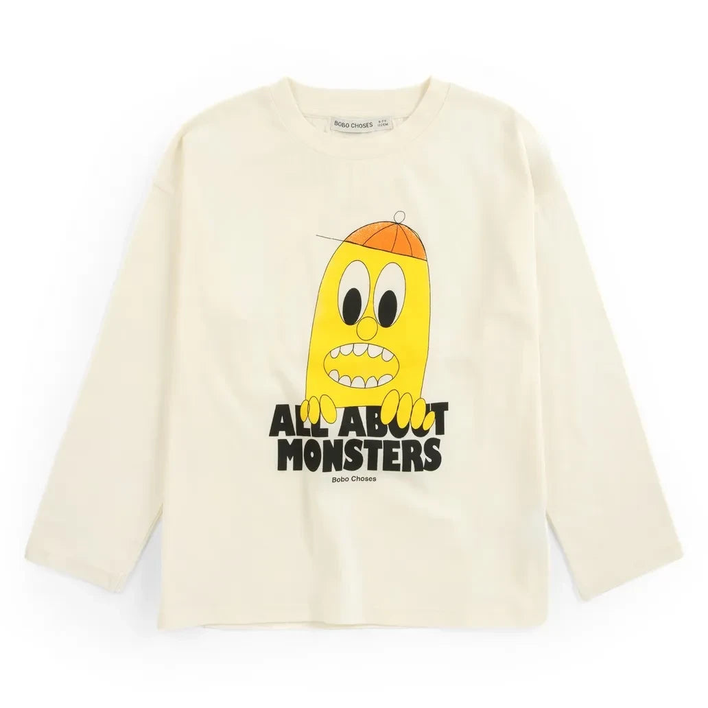 Bobo Choses - Camiseta Lemon All About Monsters de Algodón Orgánico | Crudo
