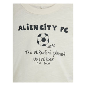 Mini Rodini - Camiseta de algodón orgánico Alien City | Crudo
