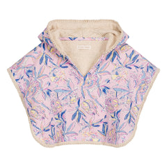 Louise Misha - Poncho de baño de algodón orgánico Mael | Rosa Pálido