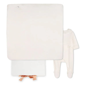 Chloé - Set de pijama y manta de algodón orgánico | Blanco
