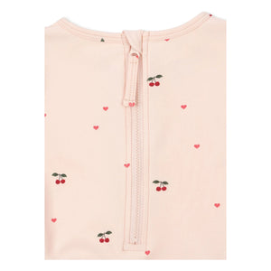 Konges Sløjd - Traje de baño de manga larga Merle Cerises Fibras Recicladas | Rosa claro