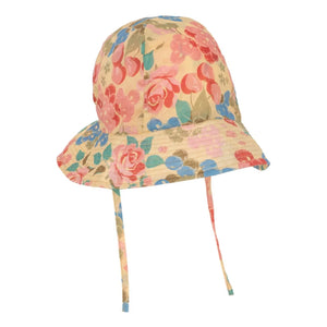 Konges Sløjd - Gorro de algodón orgánico Pacey con estampado floral | Beige
