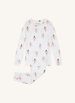 Petit Lem - Pijama de modal y algodón orgánico con estampado de patinadora | Crudo