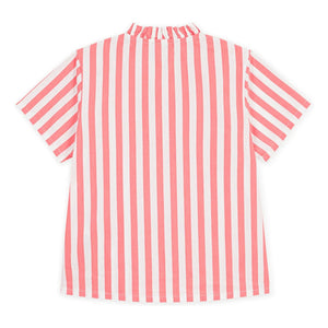 Petit Bateau - Blusa de algodón orgánico a rayas | Coral