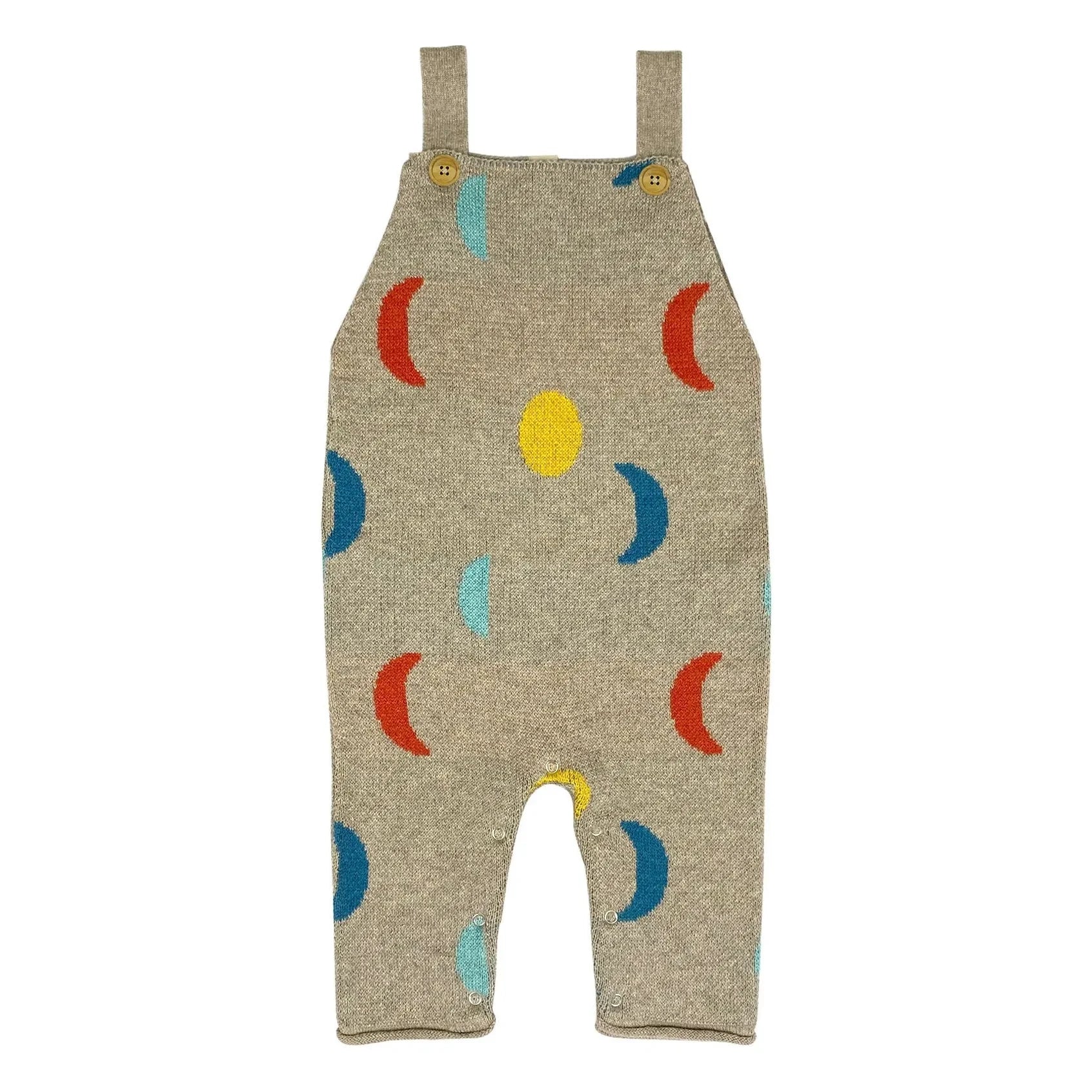 Bayiri - Buzos de algodón orgánico con fases lunares | Beige jaspeado