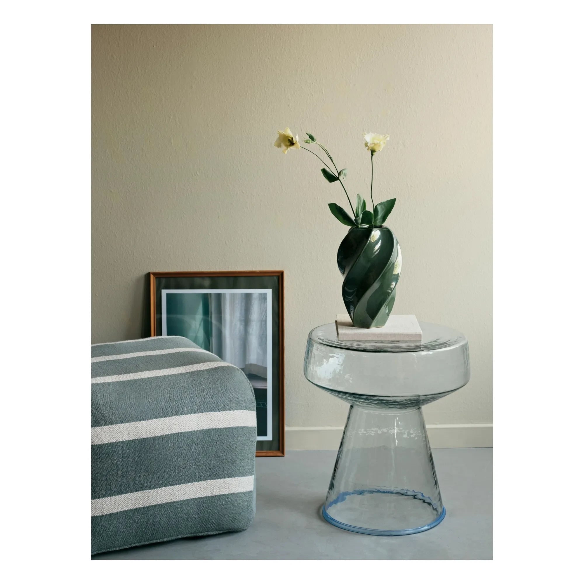 Broste Copenhagen - Jarrón de cerámica de gres Odette | Verde