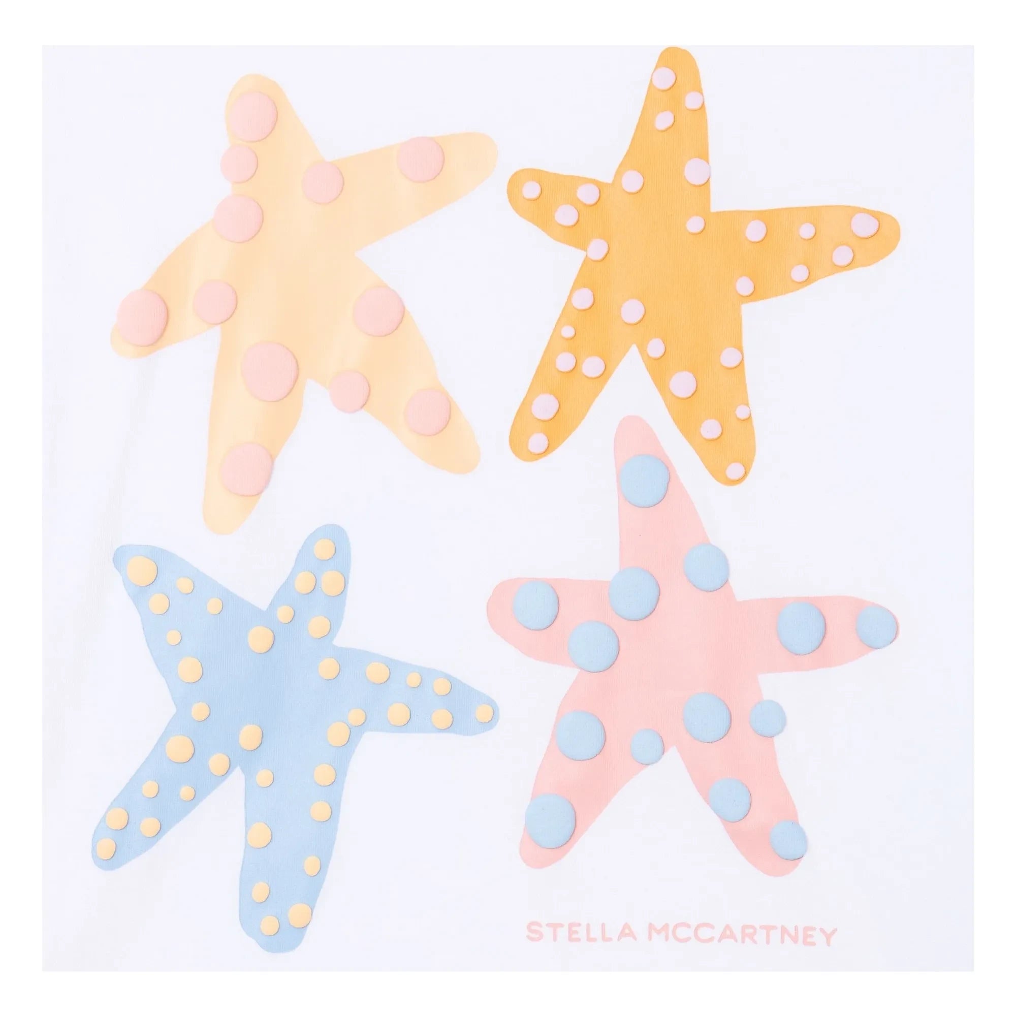 Stella McCartney Kids - Camiseta de algodón orgánico Etoiles de Mer | Blanco