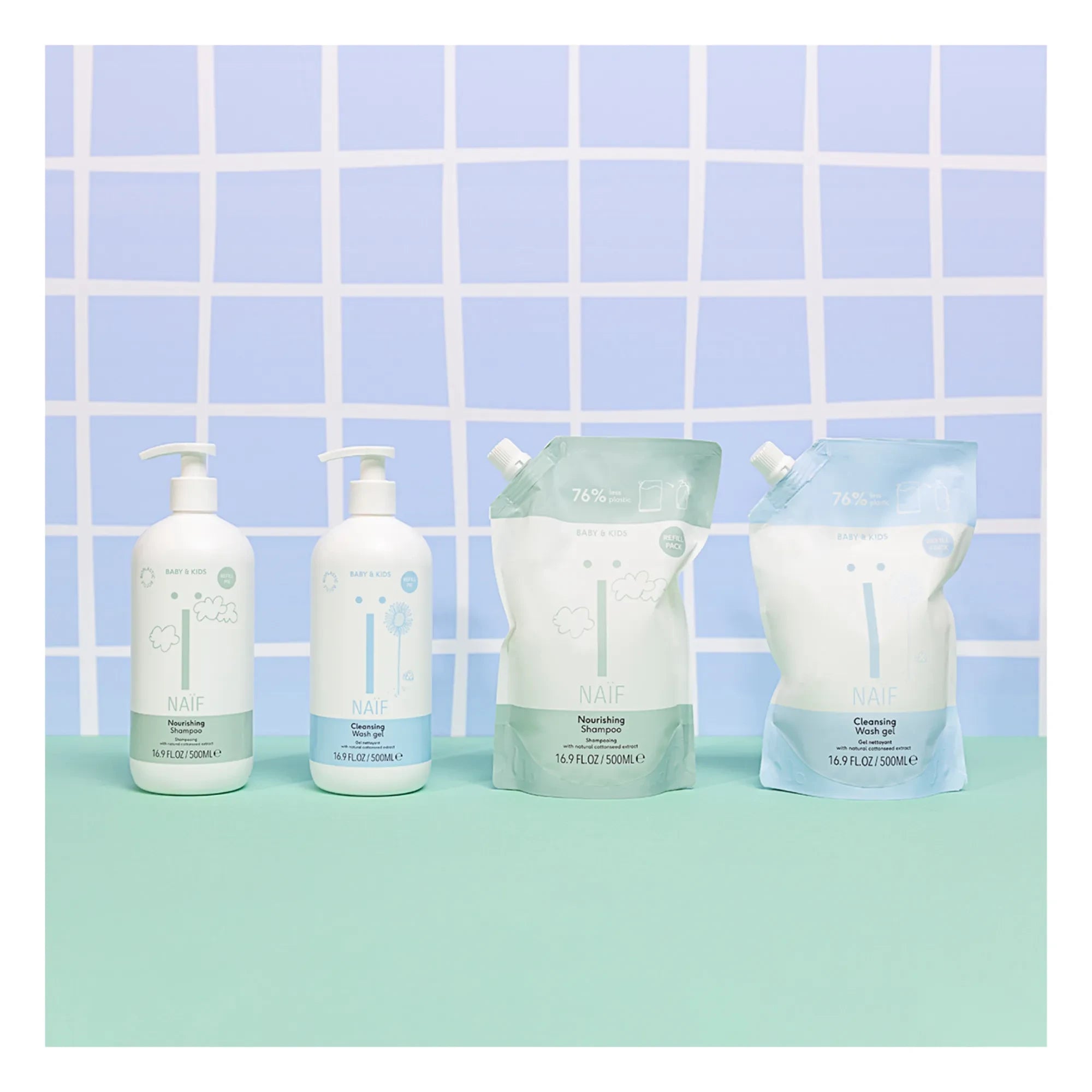 Naïf Natural Skincare - Recambio de gel de ducha - 500 ml