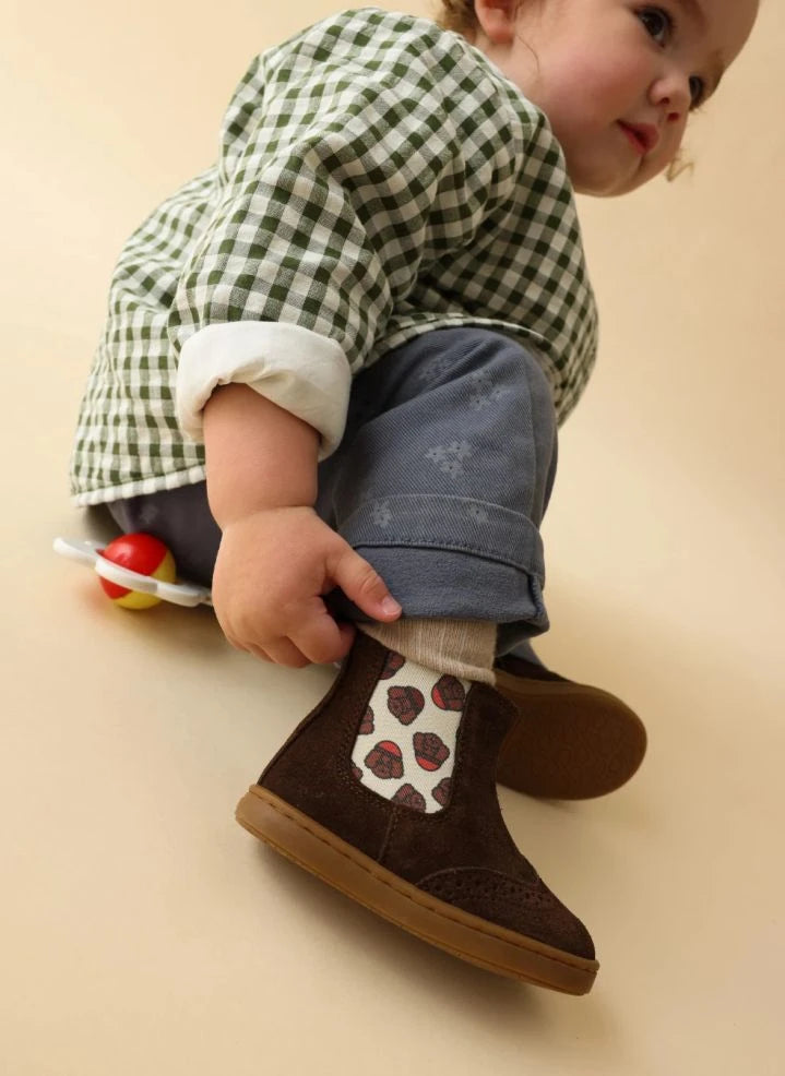 Lazare - Botines Axelle con estampado de perritos | Chocolate