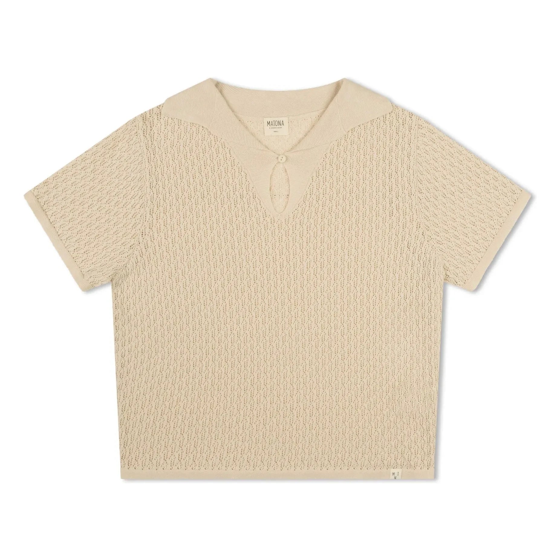 Matona - Polo de algodón orgánico con calado | Crema