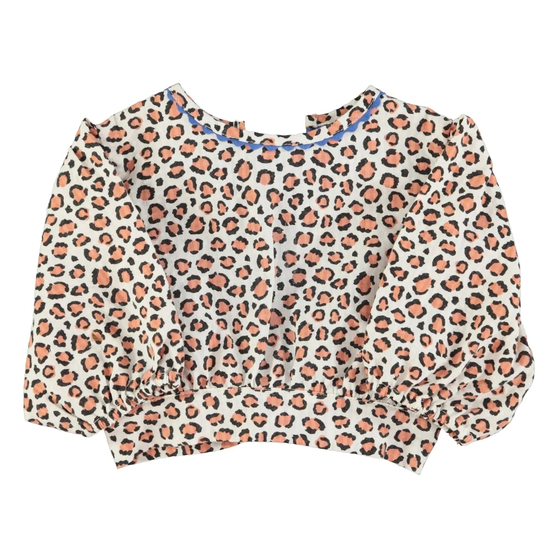 Piupiuchick - Blusa corta de leopardo de algodón orgánico | Crudo