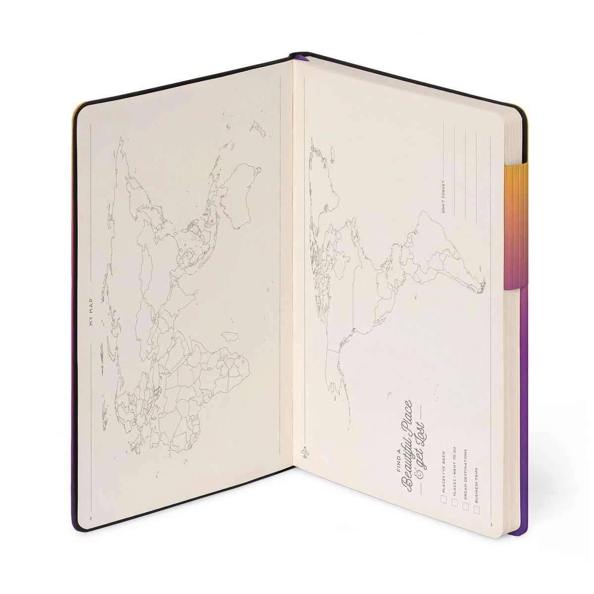 Legami - Cuaderno con Páginas en Blanco y Funda Suave - Vibras de Atardecer - Mi Cuaderno