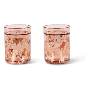 Konges Sløjd - Vasos con purpurina Woof - Set de 2 | Rosa