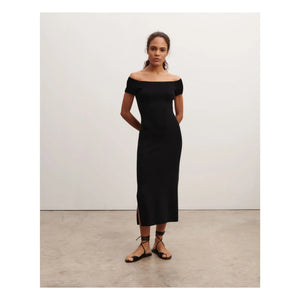 Bompard - Vestido Bardot de Seda y Cachemir | Negro
