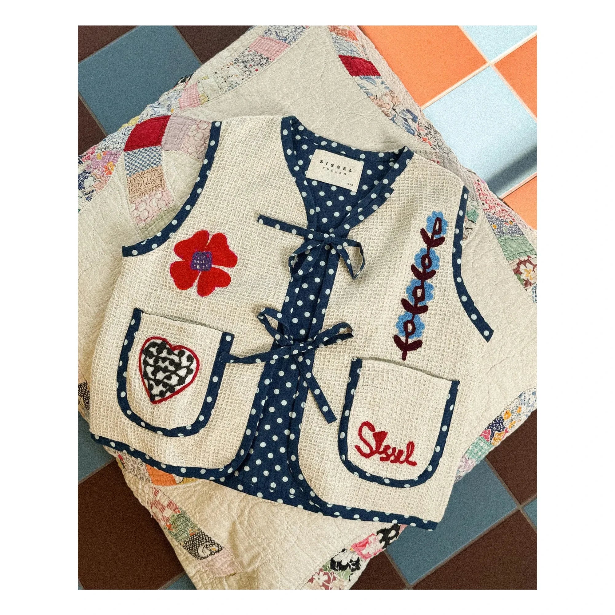 SISSEL EDELBO - Chaleco sin mangas de algodón orgánico Clio - Colección infantil | Crudo