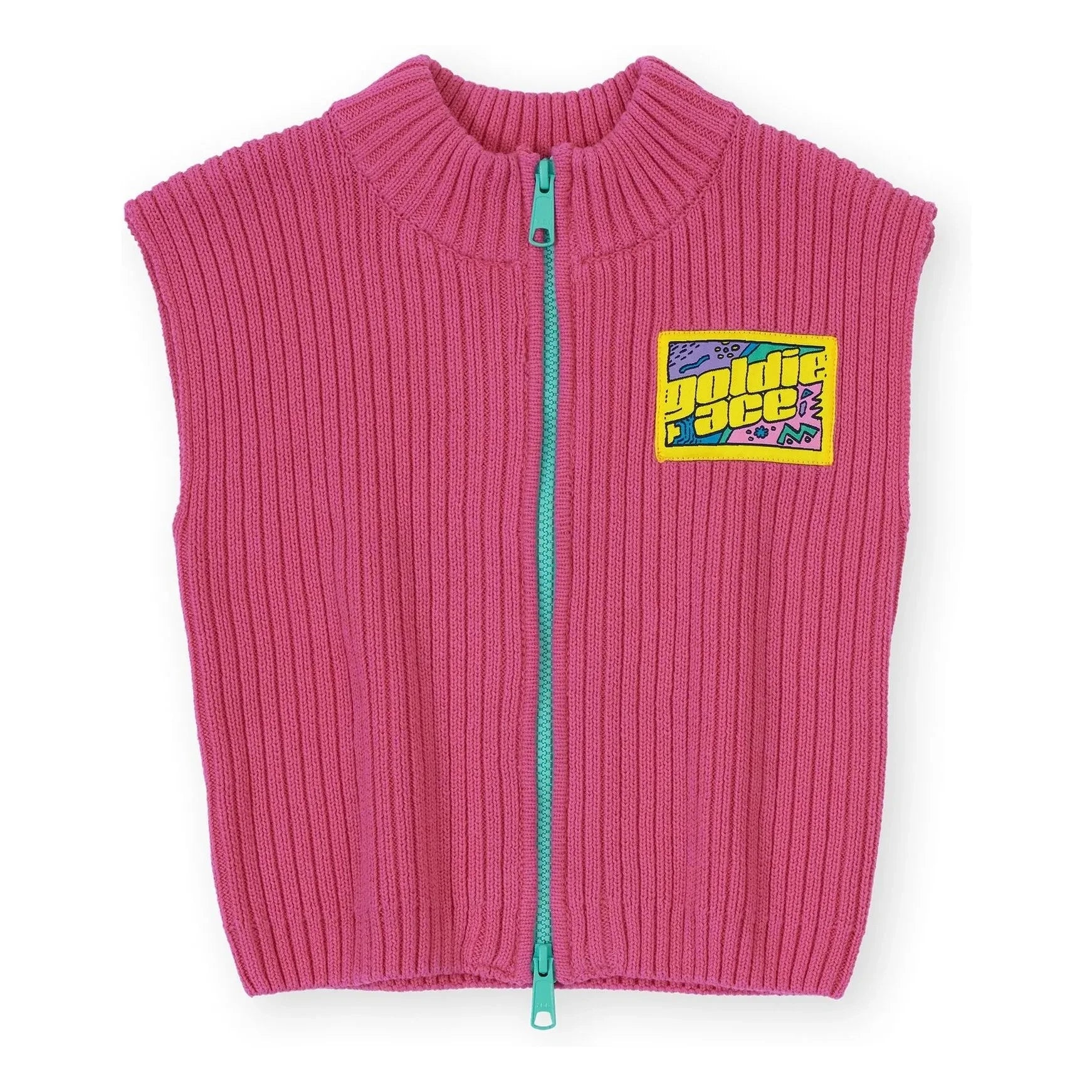 Goldie + Ace - Camiseta sin mangas de canalé | Rosa