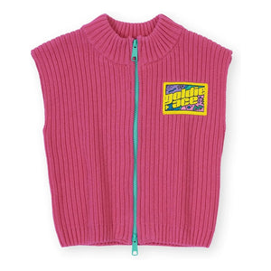 Goldie + Ace - Camiseta sin mangas de canalé | Rosa