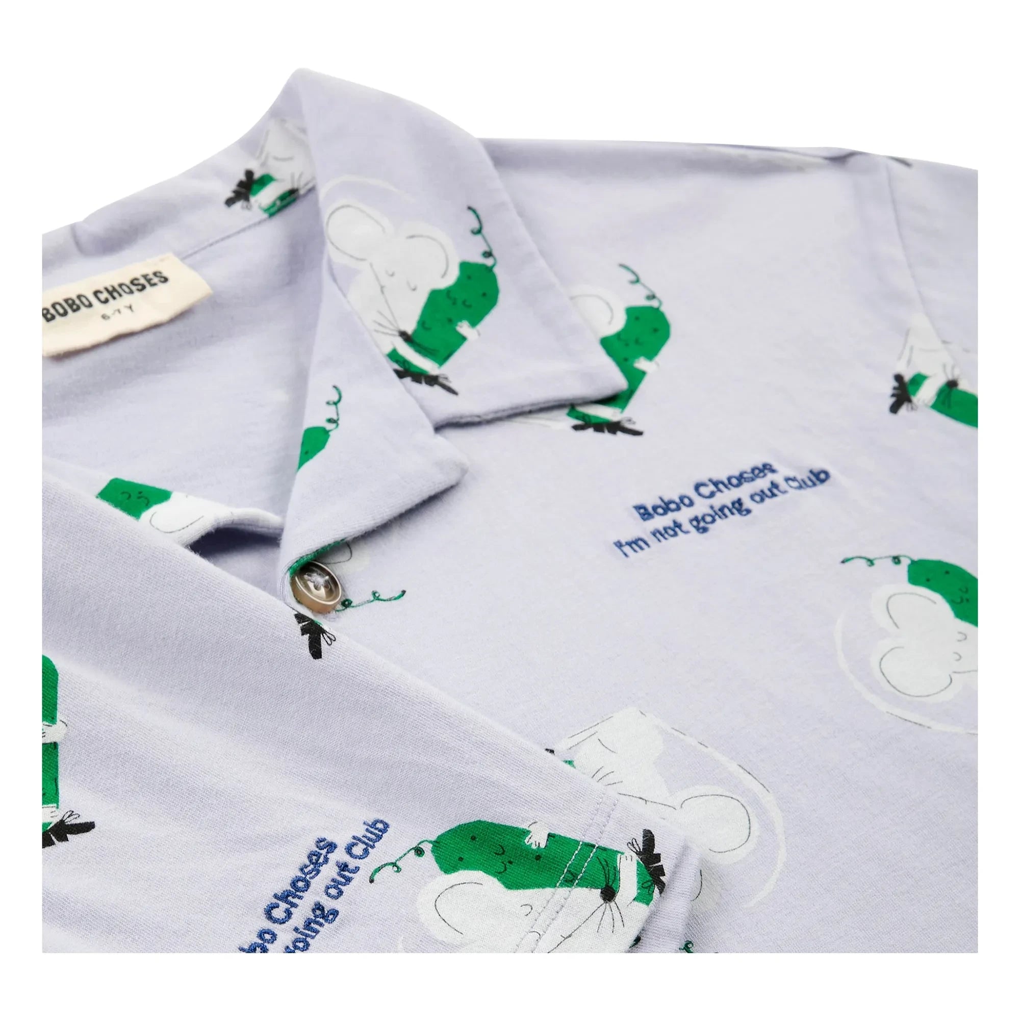 Bobo Choses - Conjunto de camiseta y pantalón corto de ratones de algodón orgánico | Morado