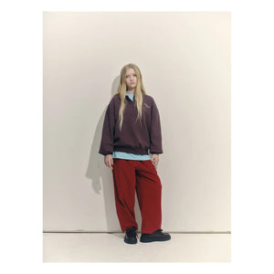 Main Story - Pantalones anchos de fibras recicladas | Rojo