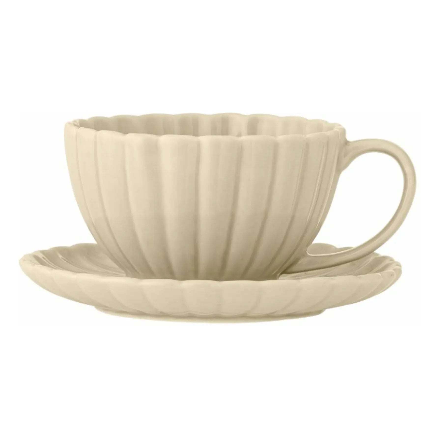 Bloomingville - Taza y Plato Latina | Marfil