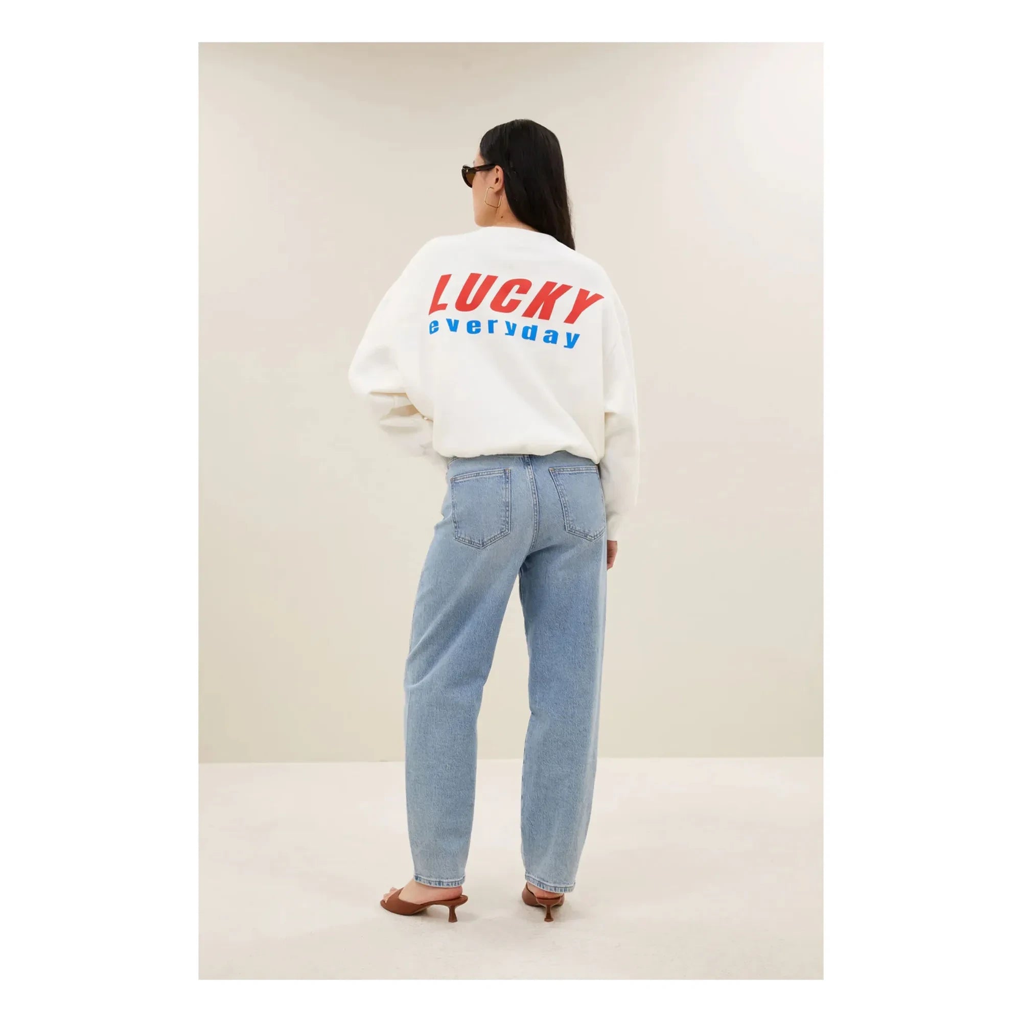 By Bar - Sudadera de algodón Bibi Lucky Everyday | Blanco