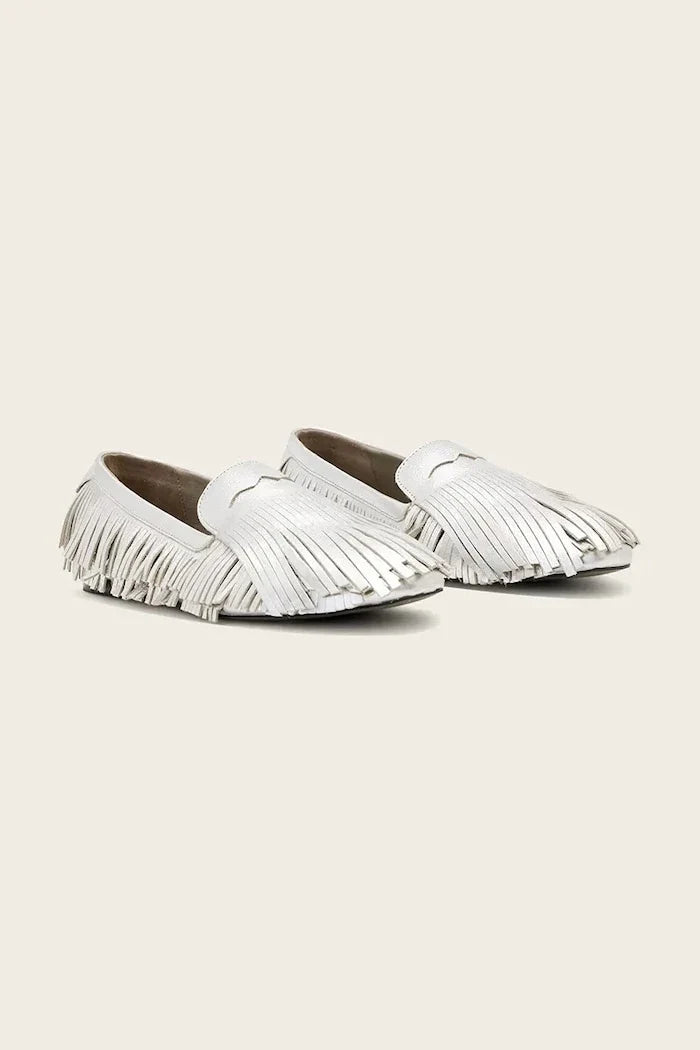 Mocasines de piel con flecos Sandy AllSaints para mujer