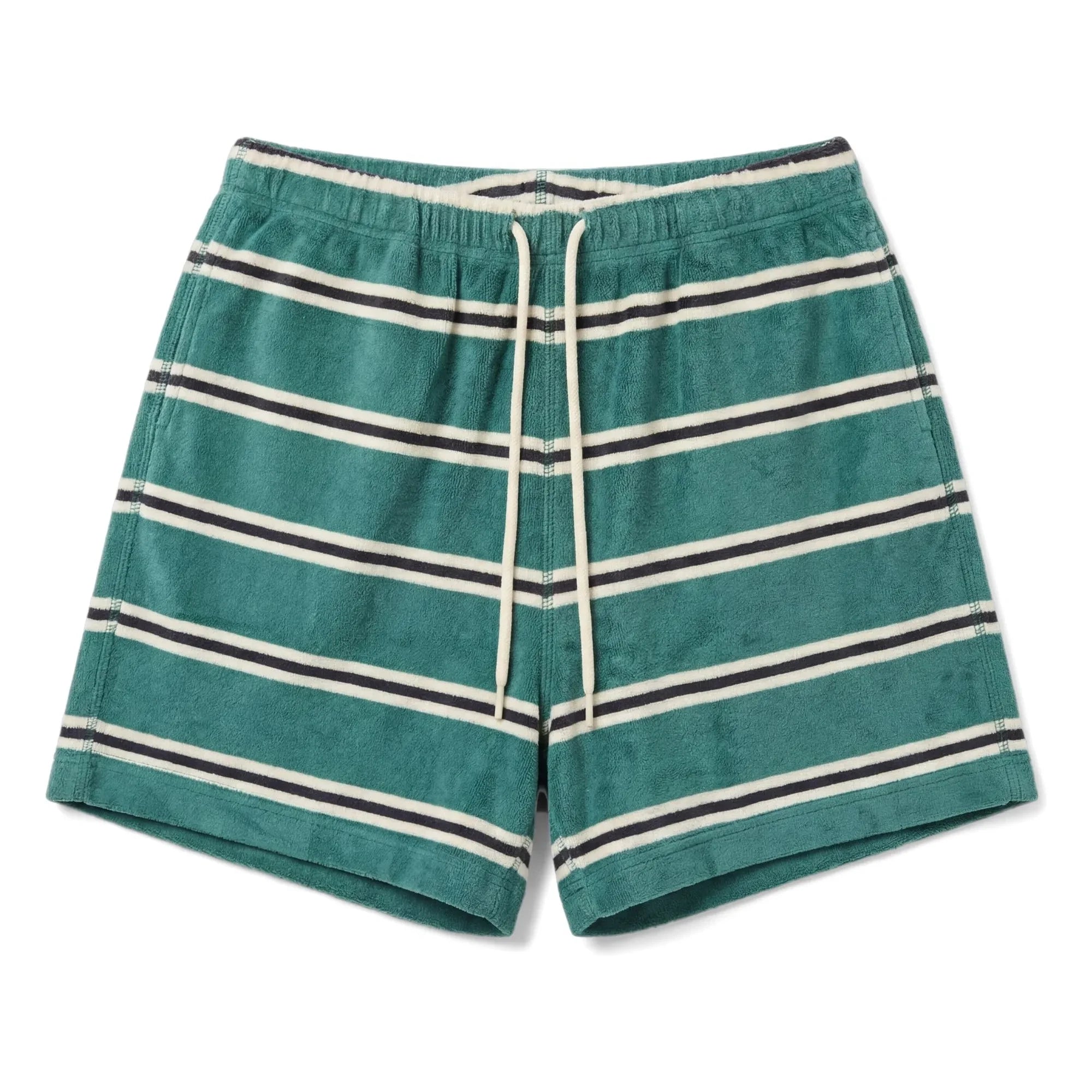 Hod - Beverly Pantalones Cortos de Rayas de Algodón | Verde