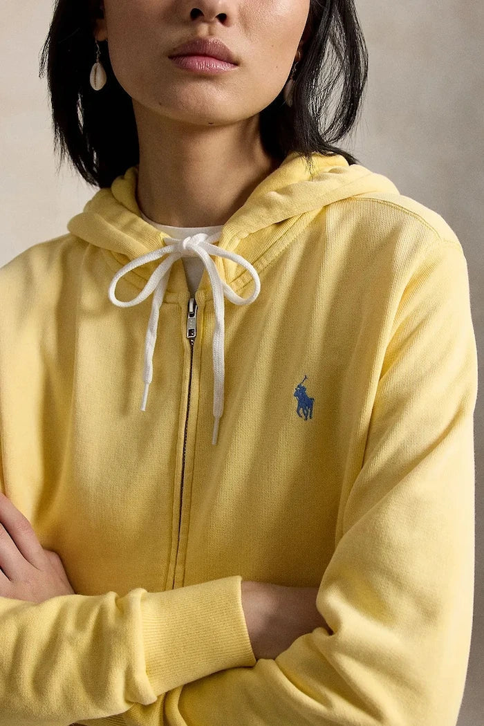Sudadera con capucha y cremallera de algodón para mujer Polo Ralph Lauren