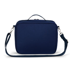 Caramel & Cie - Bolsa de almuerzo isotérmica de terciopelo con cerezas | Azul marino
