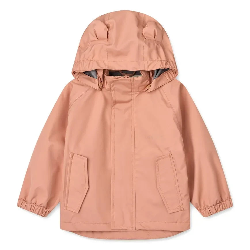 Liewood - Conjunto impermeable Manu de bloques de color hecho con fibras recicladas | Rosa