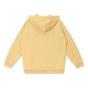 Matona - Sudadera con capucha y cremallera de algodón orgánico | Amarillo pálido