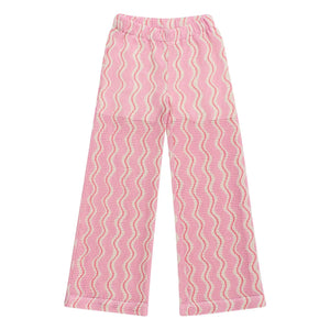 Maison Mangostan - Pantalones de ganchillo ondulados | Rosa