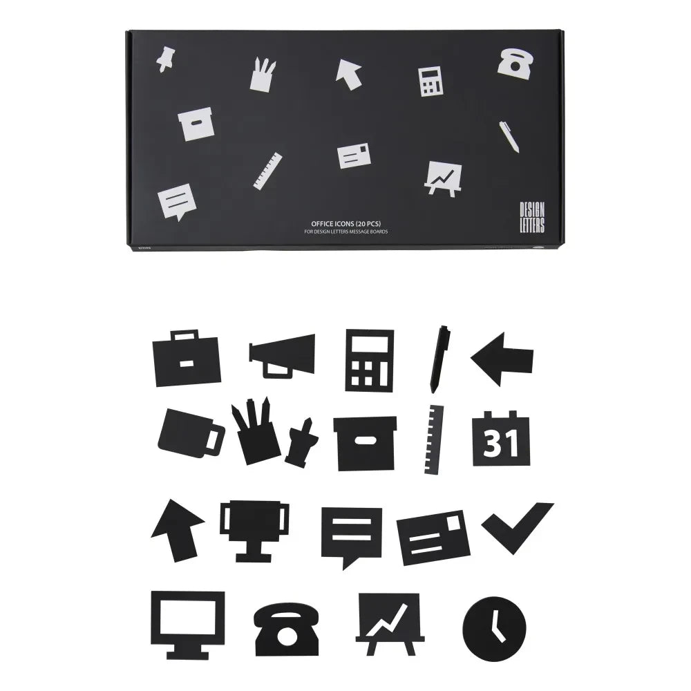 Design Letters - Mesaj Panosu Masa Simgeleri - 20'li Set
