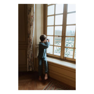 Risu Risu - Nino Pijama de Algodón Orgánico | Gris-verde