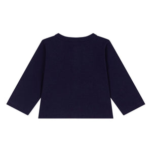 Petit Bateau - Cárdigan de algodón orgánico | Azul noche