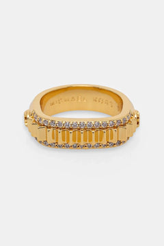 Anillo de circonitas chapado en oro Michael Kors para mujer