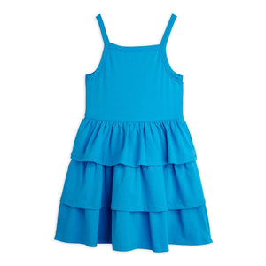 Mini Rodini - Vestido de algodón orgánico Planète | Azul