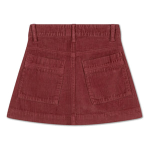 Repose AMS - Falda con botones de algodón orgánico | Rojo