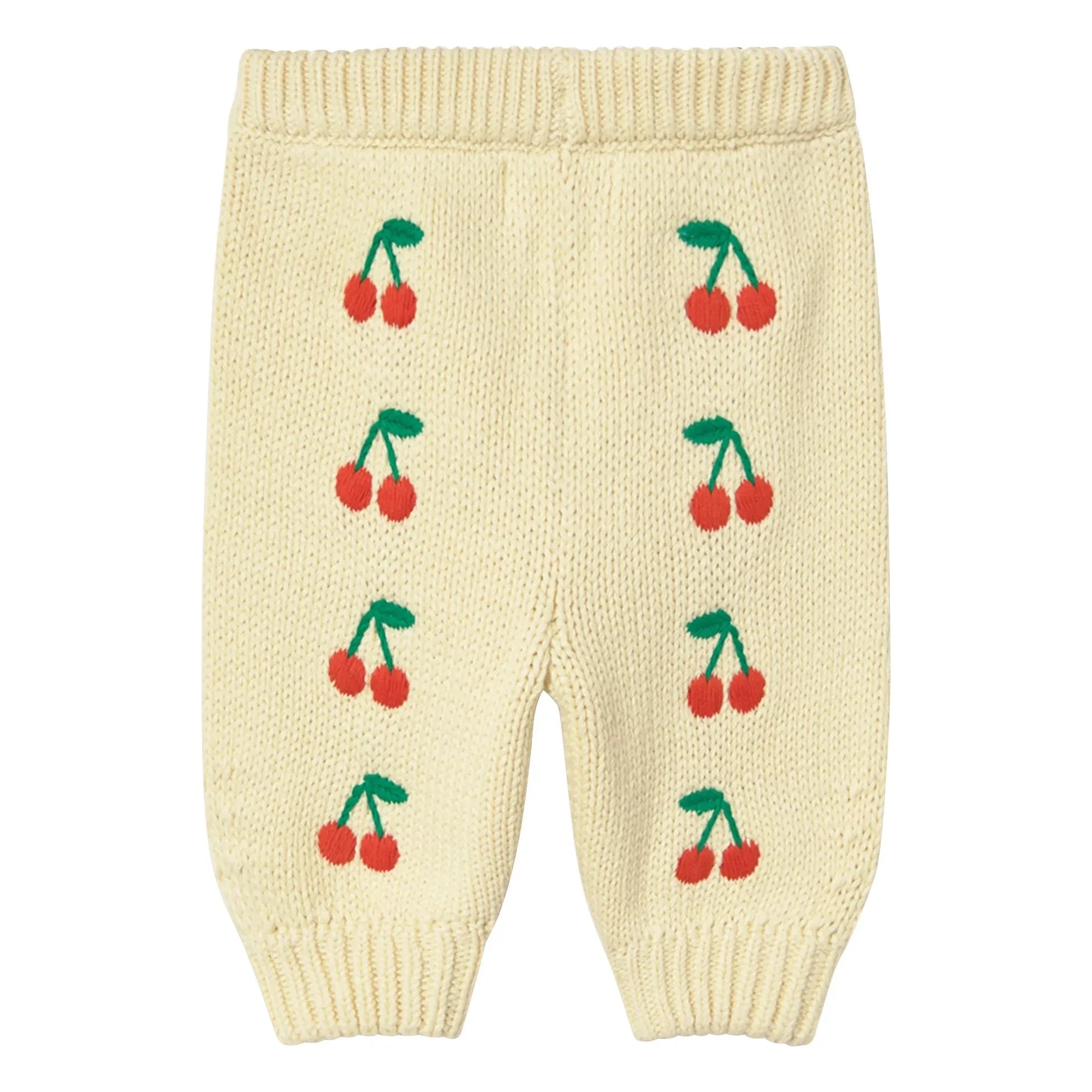 Tinycottons - Pantalones de punto Cherries | Amarillo