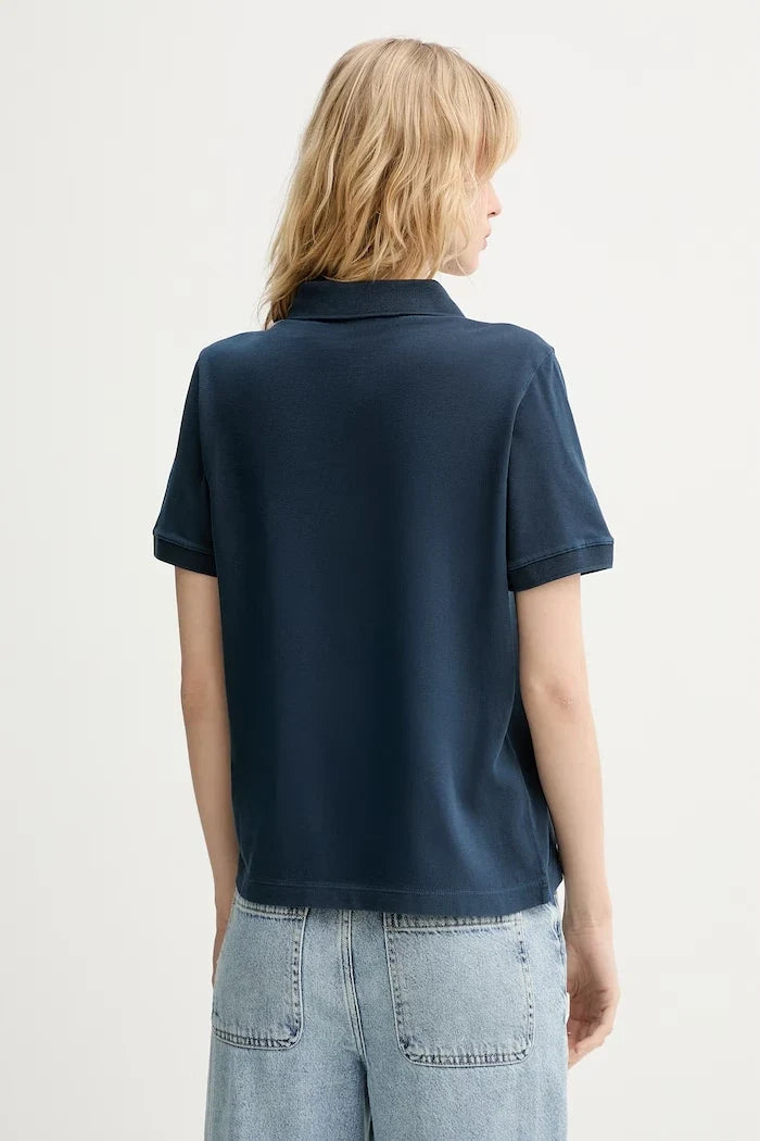Camiseta de cuello de algodón y elastano para mujer Marc O'Polo