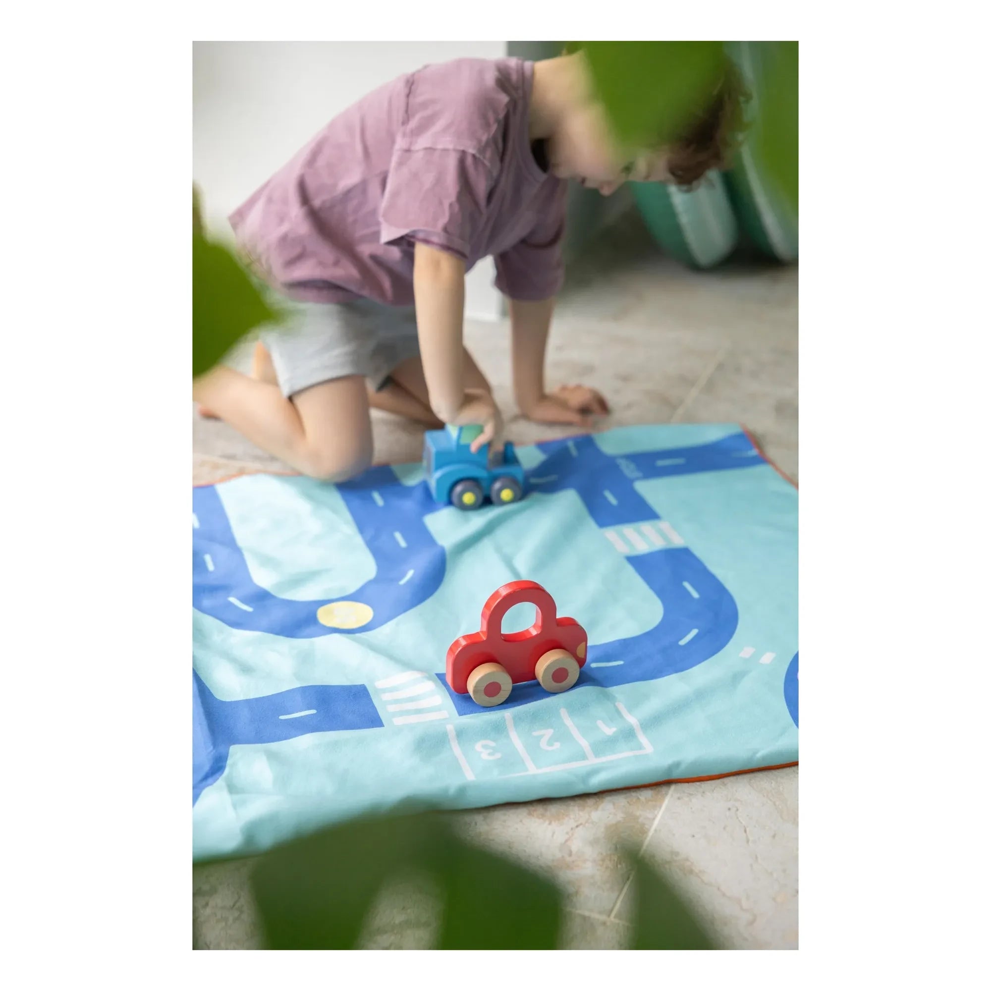 Toalla de playa de microfibra Quut - Circuit | Azul